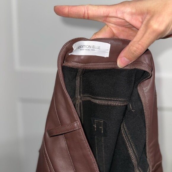 Faux leather High waisted Straight Leg Pants - Picture 6 of 9